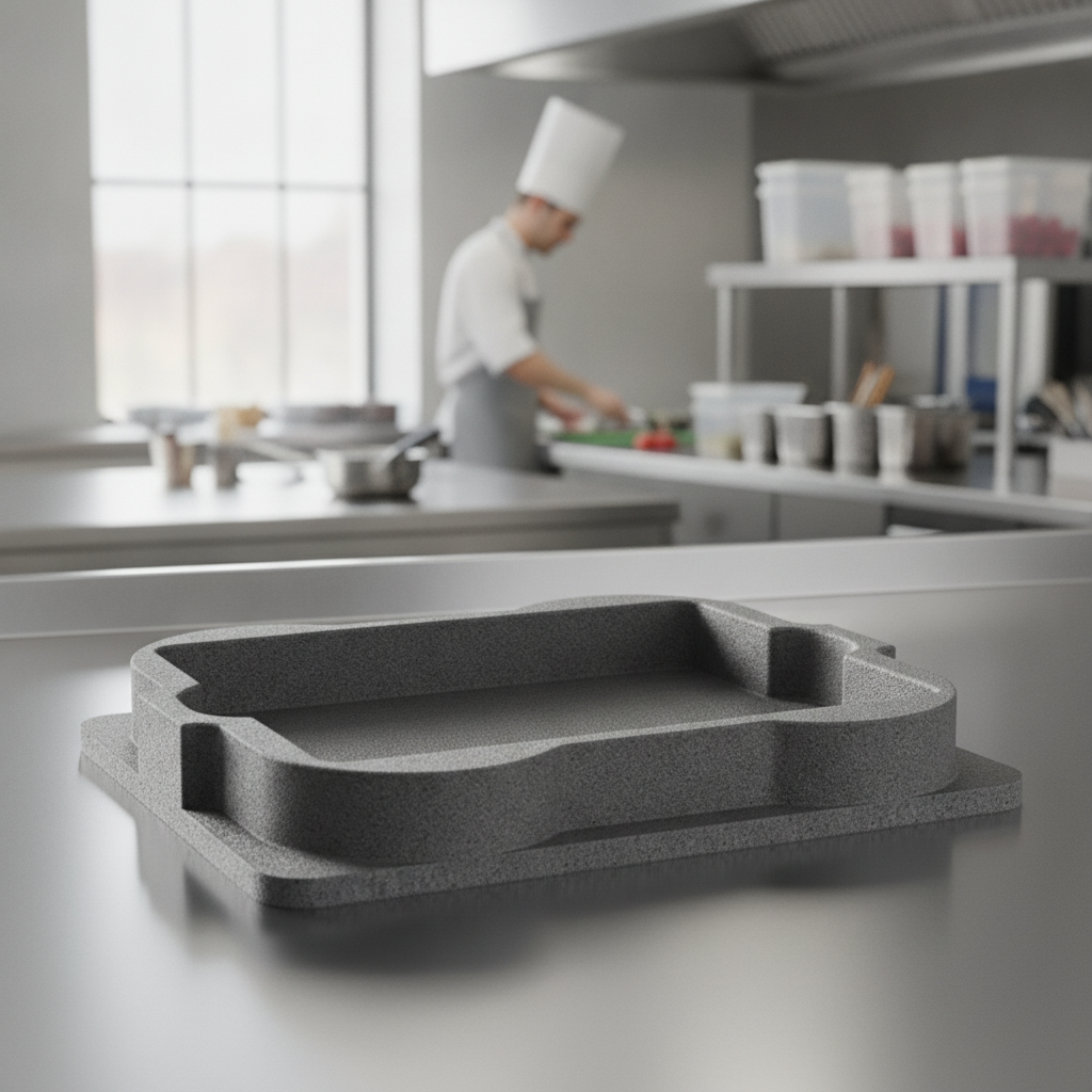 Expanded Polypropylene GN 1/2 Insert Black 300x240x40mm for Buffets