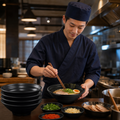 Large Bowls 230mm Black Melamine for Catering & Hospitality (Pack of 4)