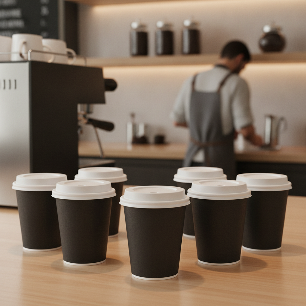 Paper Hot Cups 8oz for Takeaway Service (Pack of 350)