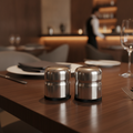 Stainless Steel Mini Salt and Pepper Shakers 50ml for Dining Tables