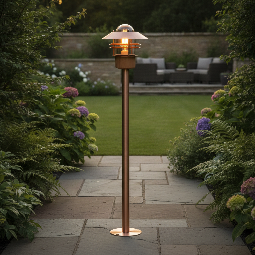 Copper Outdoor Garden Light 920mm for Pathways & Terraces