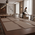Silicone Table Runner Brown 356x180mm for Dining Rooms (Pack of 3)