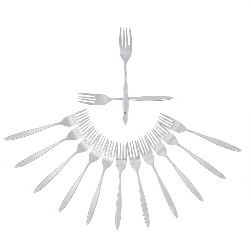 18/10 Stainless Steel Dessert Fork for Afternoon Tea (Pack of 12)