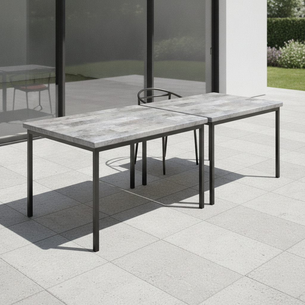 Concrete Rectangular Table Top 1200x700mm for Indoor & Outdoor Use (Pack of 2)