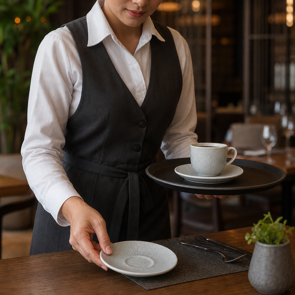 Saucers 118mm Grey Vitrified Ceramic for Busy Kitchens (Pack of 12)