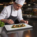 Rectangular Serving Platter 380mm Porcelain for Catering