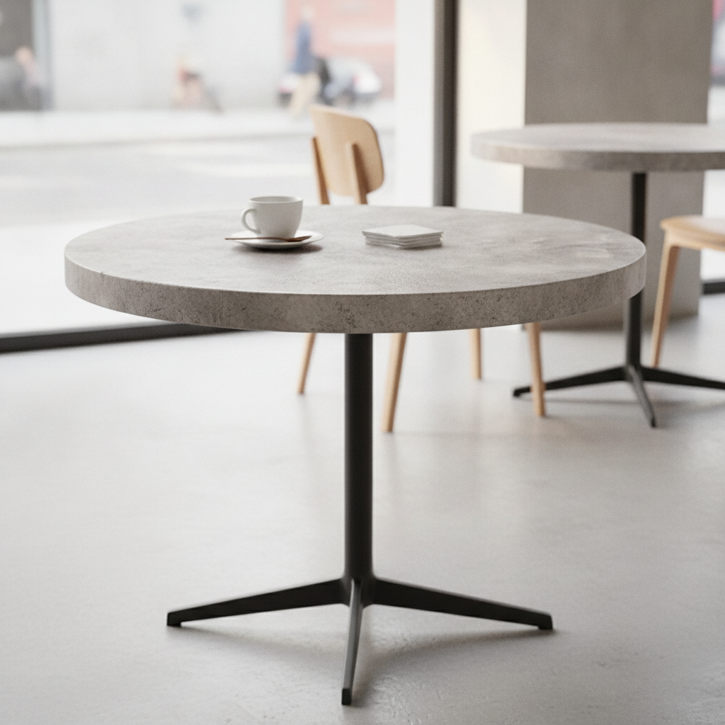 High Density Woodchip Concrete Table Top 600mm for Hospitality Settings