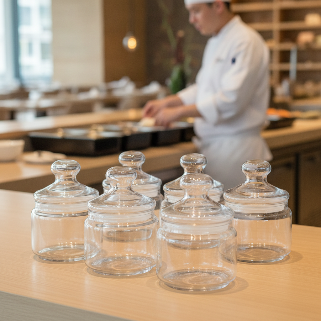 Glass Storage Jars 500ml for Self-Service Stations (Pack of 6)