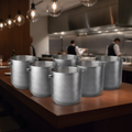 Stainless Steel Gunmetal Wine Buckets 210mm for Events (Pack of 6)