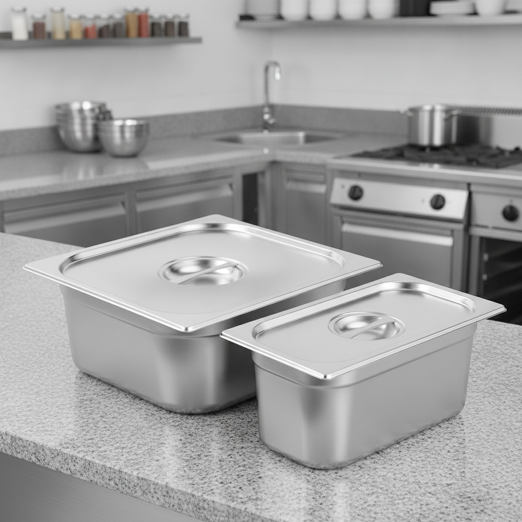 Stainless Steel Gastronorm Tray Set 18.7L for Commercial Kitchens
