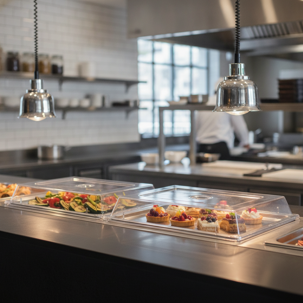 Clear Tritan Rectangular Buffet Covers 530x325mm for Food Displays (Pack of 2)
