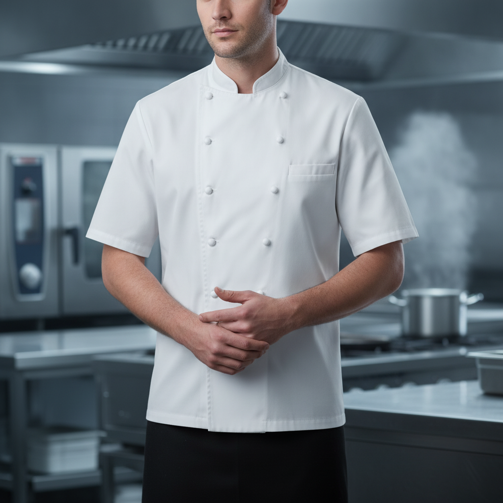 Pima Cotton White Chef Jacket for High-End Kitchens