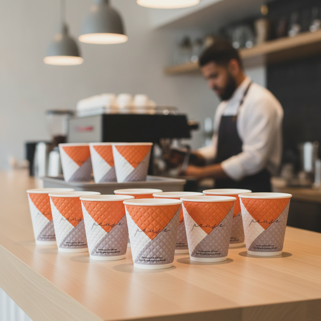 Paper Double Wall Coffee Cups 256ml for Catering (Pack of 925)
