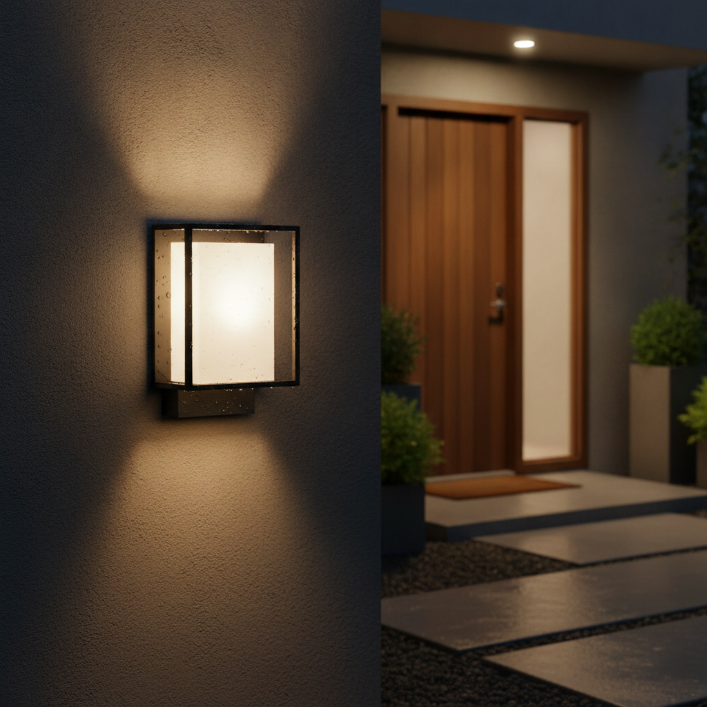 Aluminium Wall Light Black for Outdoor Pathways & Entrances