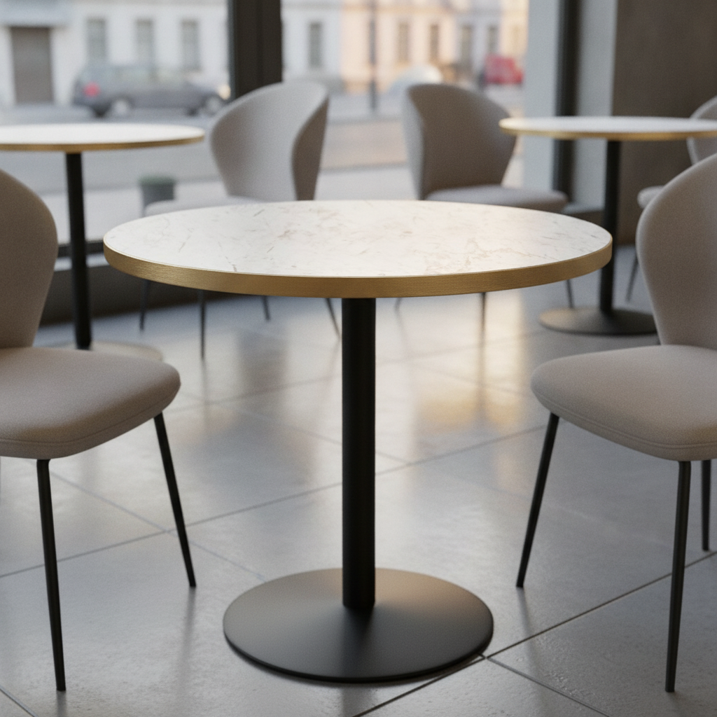 Laminate Round Table Top 600mm for Indoor Use
