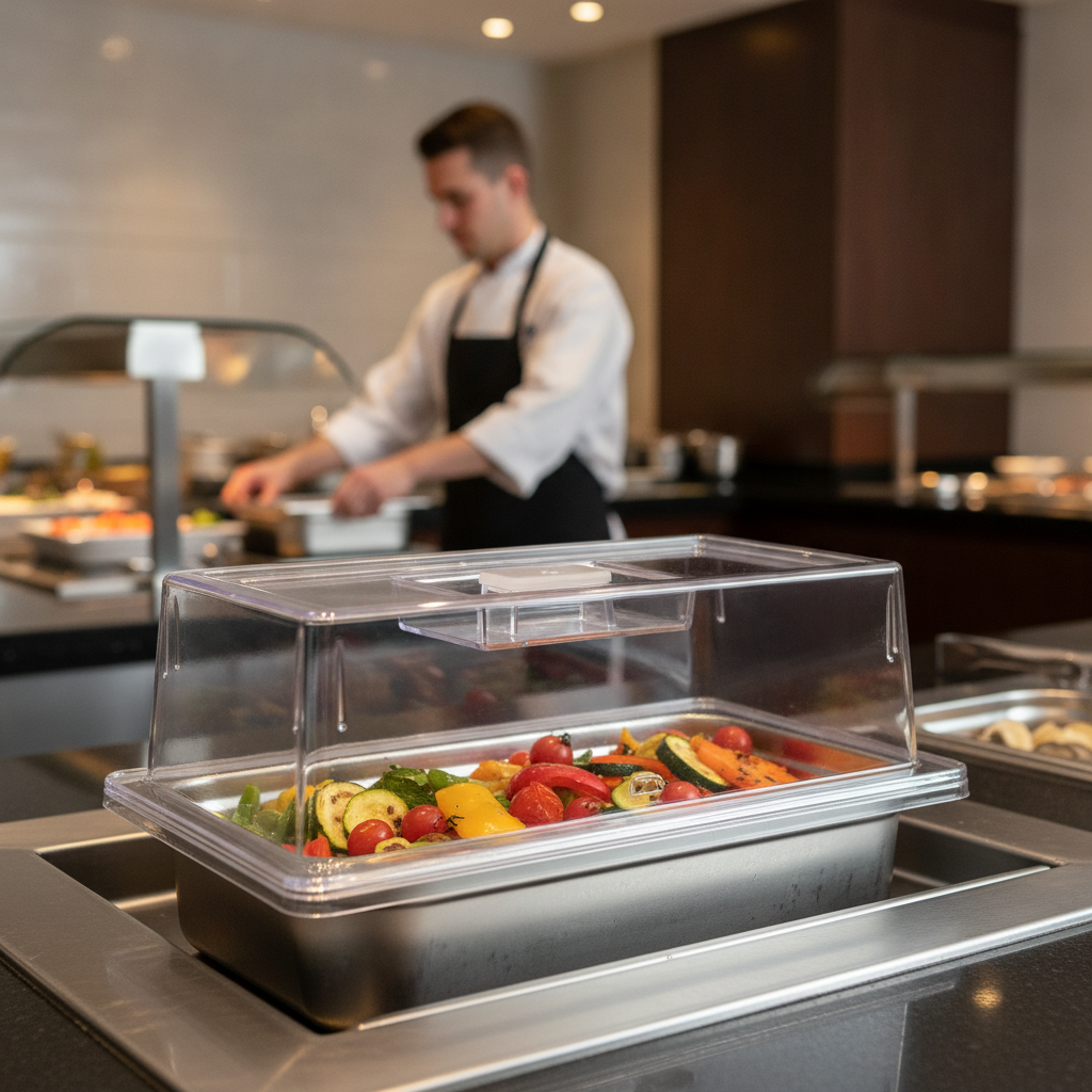 Polycarbonate 1/3 Gastronorm Lid for Buffet Presentation