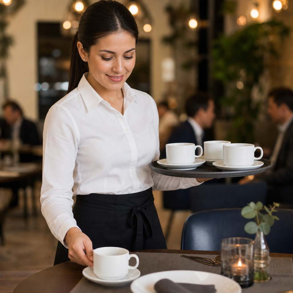 Stacking Cups 200ml Porcelain for Catering & Hospitality (Pack of 24)
