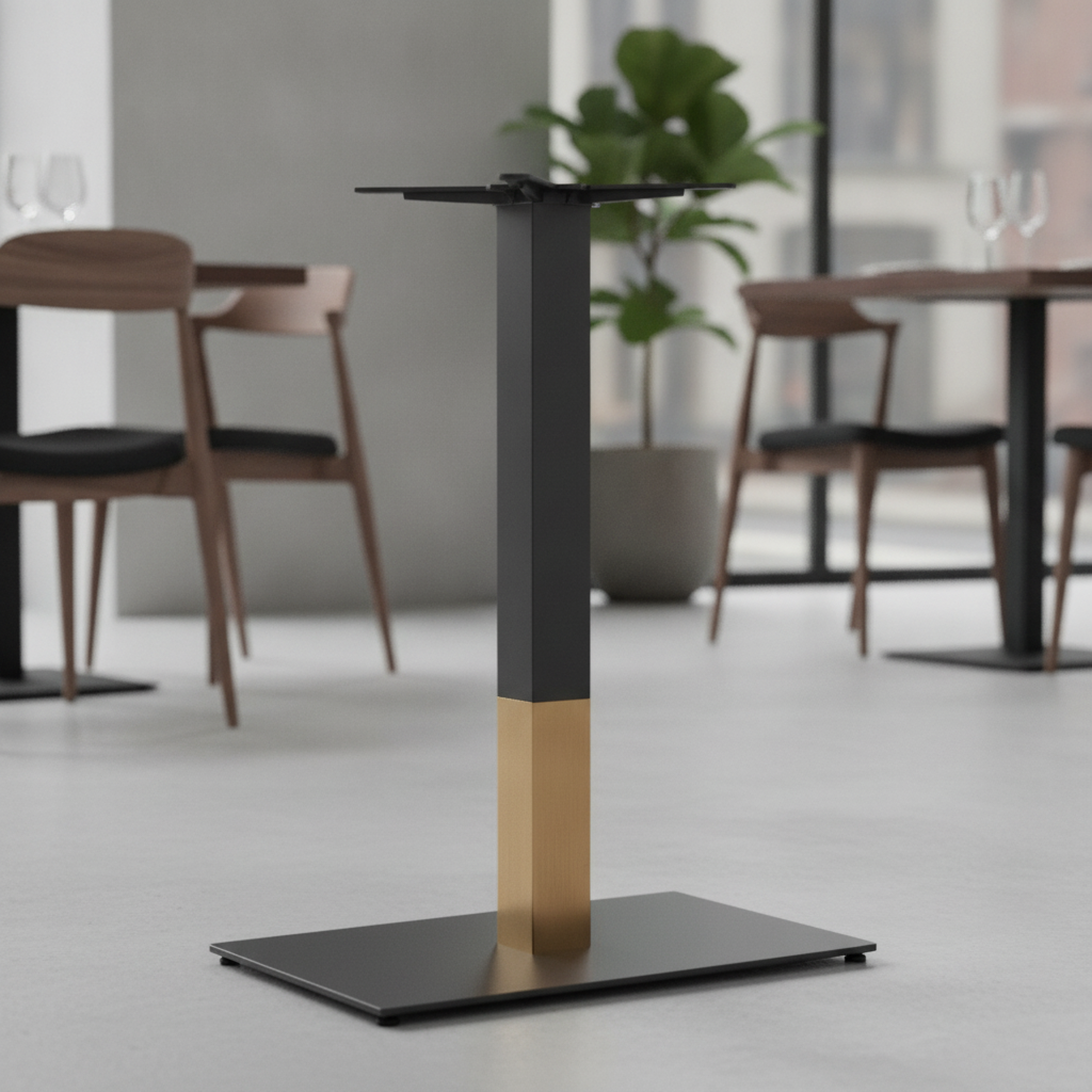Steel Small Rectangular Table Base 880mm for Indoor Use