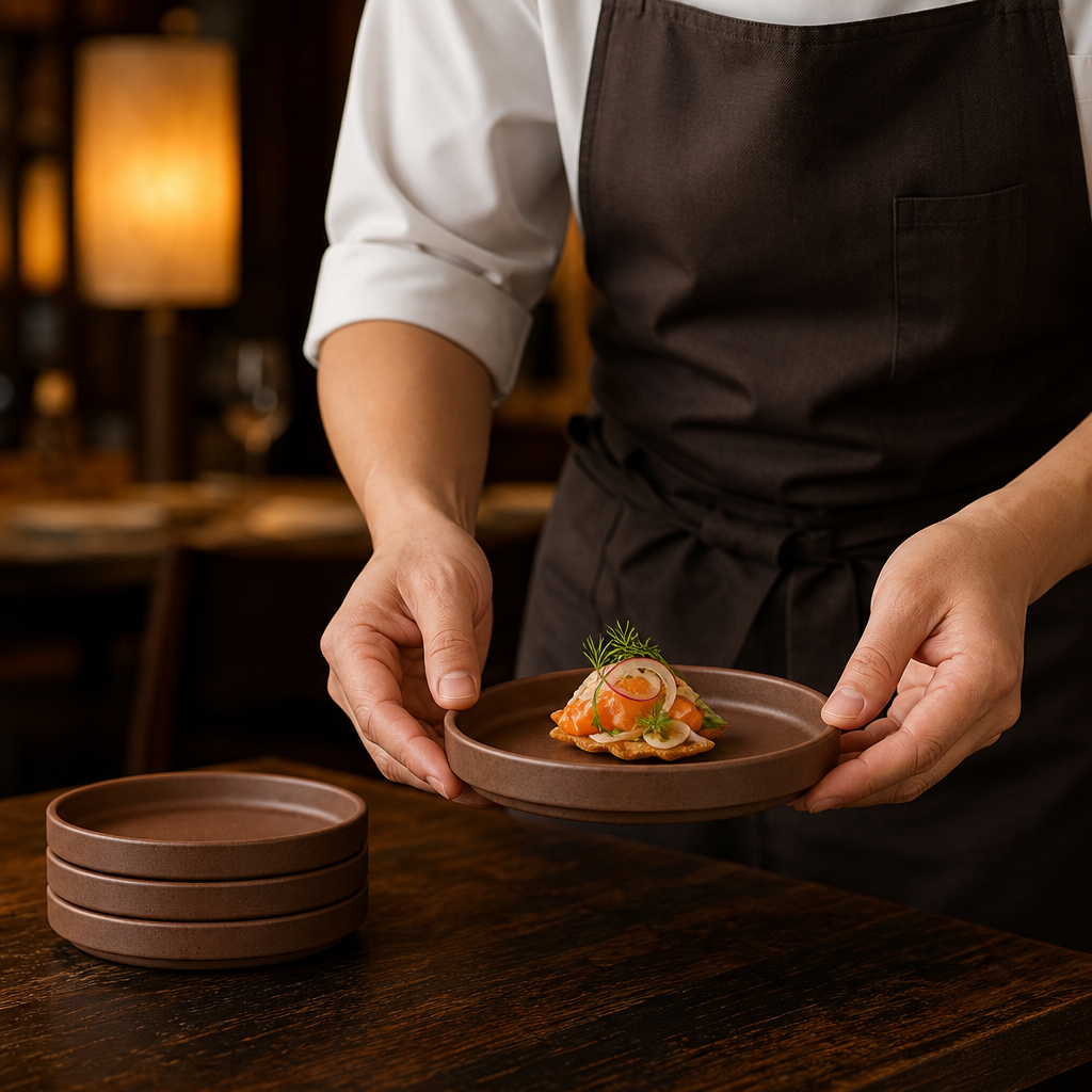 Stack Plates 159mm Polycarbonate for Serving Appetizers (Pack of 6)