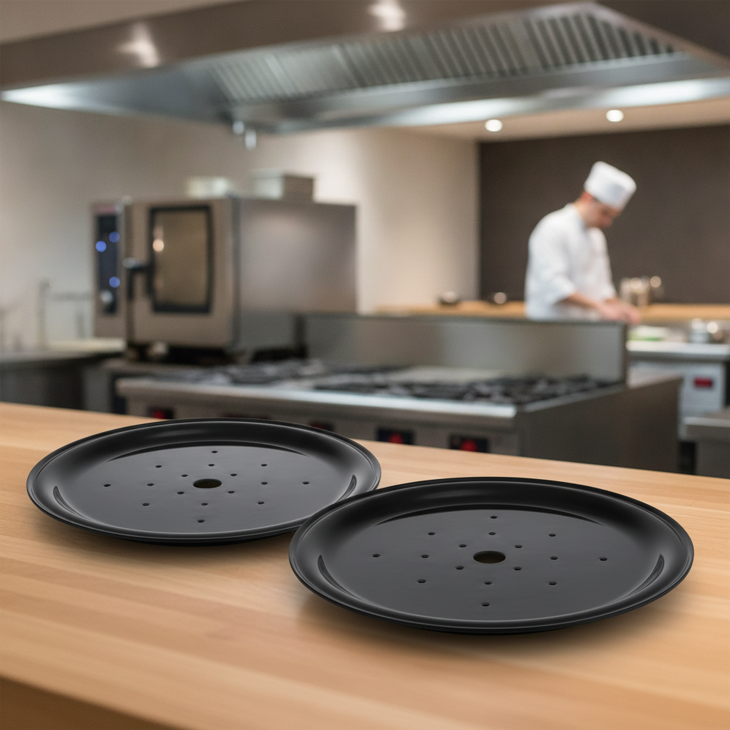 Melamine Black Bowls 330mm for Catering & Hospitality (Pack of 2)