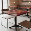 High Density Woodchip Square Table Top Red for Catering Venues (600mm)