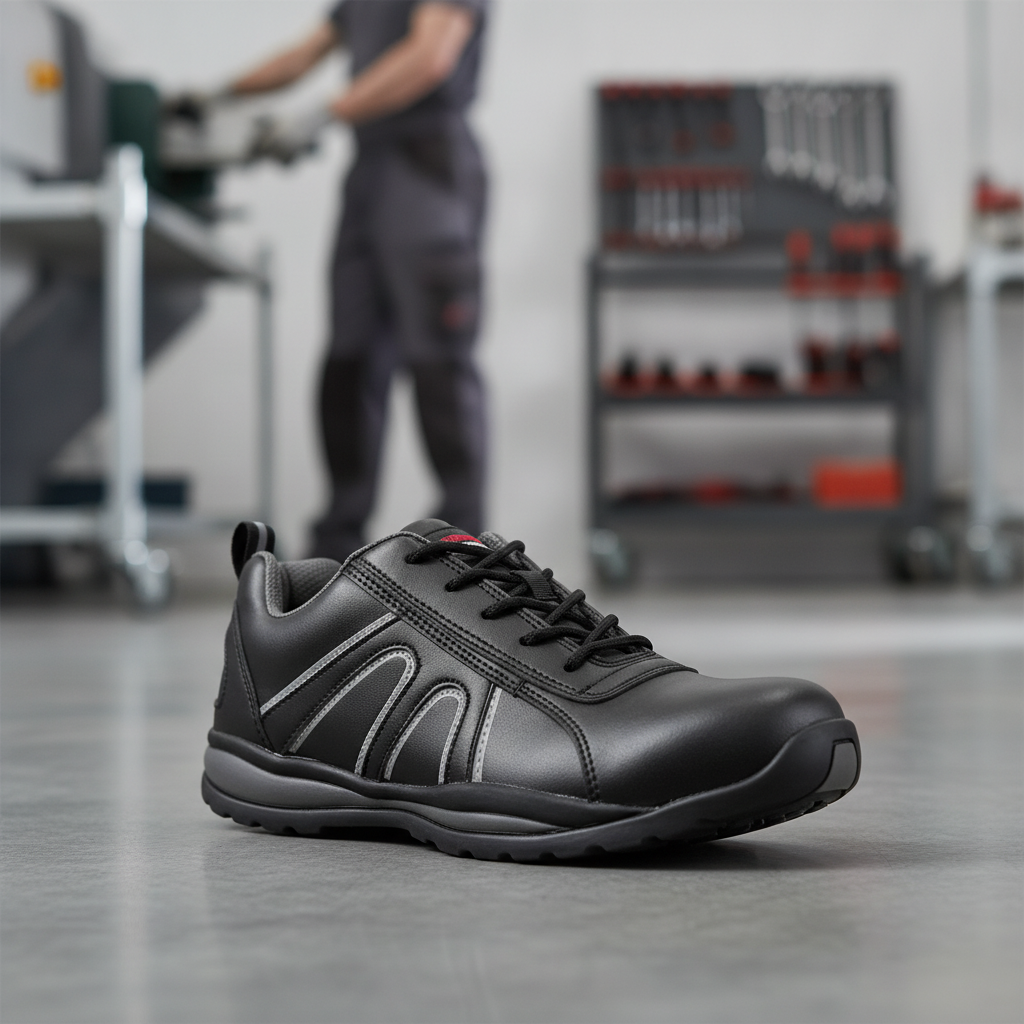 Microfibre Safety Trainers with Steel Toe Cap for Work (Size 37-47)