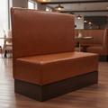 Rubber Wood Single Booth in Bison Tan 1070mm for Restaurant Seating