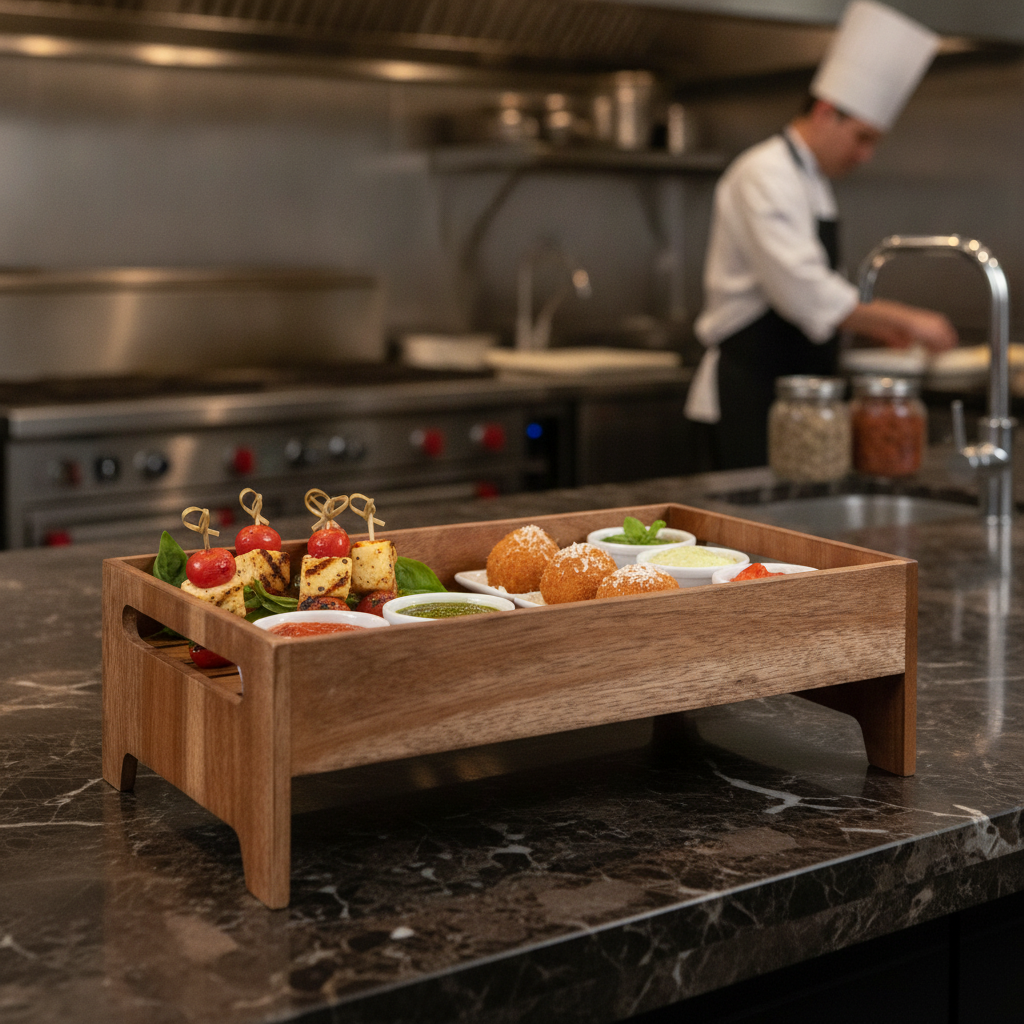 Wood Nesting Crate 132x258mm for Food Presentation