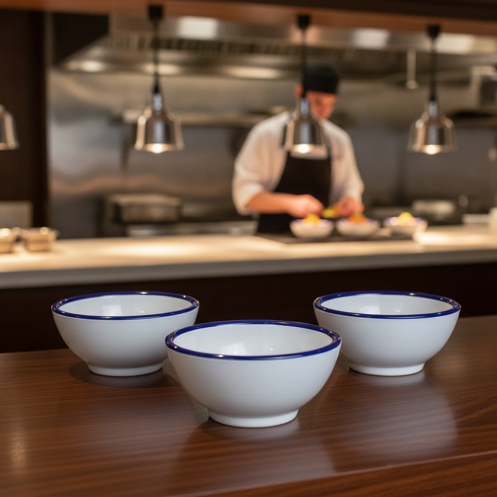 Melamine White Bowl 90ml for Buffet Service