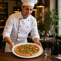 Porcelain Round Pizza Plates 330mm for Restaurants (Pack of 4)
