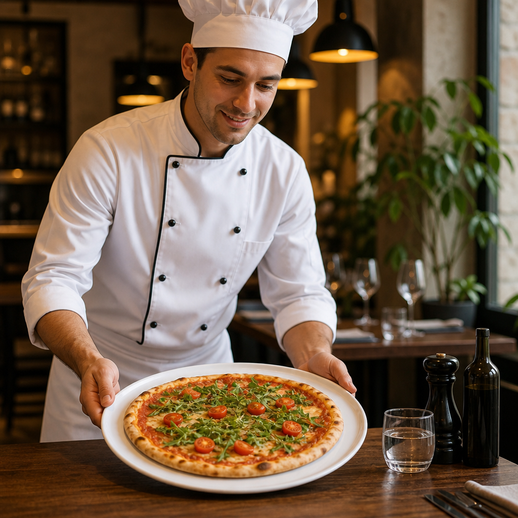 Porcelain Round Pizza Plates 330mm for Restaurants (Pack of 4)