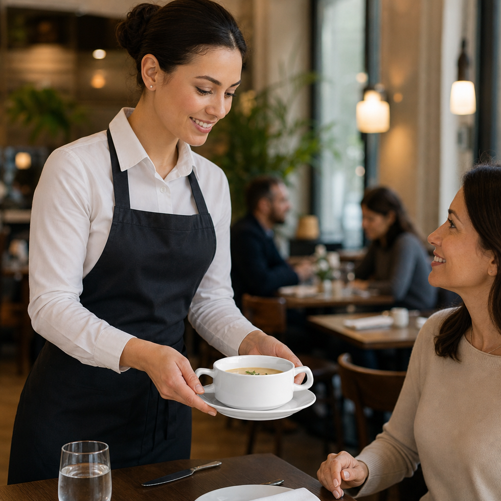 Stacking Soup Bowls 290ml Porcelain for Restaurants & Cafés (Pack of 12)