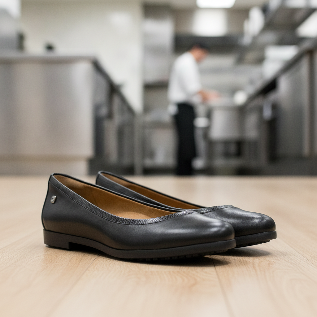 Leather Slip-On Shoes for Front and Back of House Services