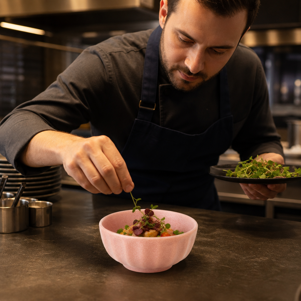Deep Bowls Fossil-Inspired Design Porcelain for Creative Chefs (Pack of 12)