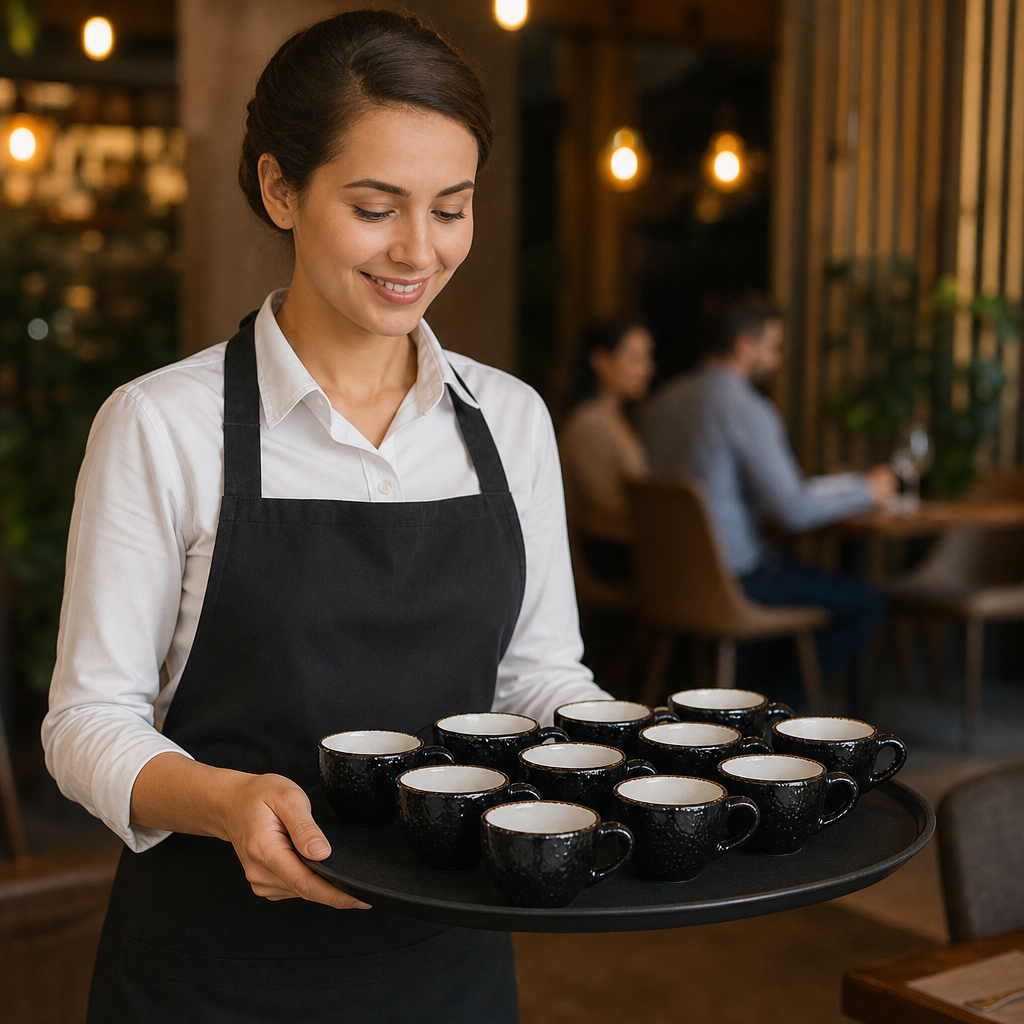 Alumina Vitrified Ceramic Liquorice Low Cups 85ml for Elegant Drinks Service (Pack of 12)