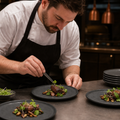 Plates 200mm Grey Vitrified Stoneware for Unique Table Settings (Pack of 24)