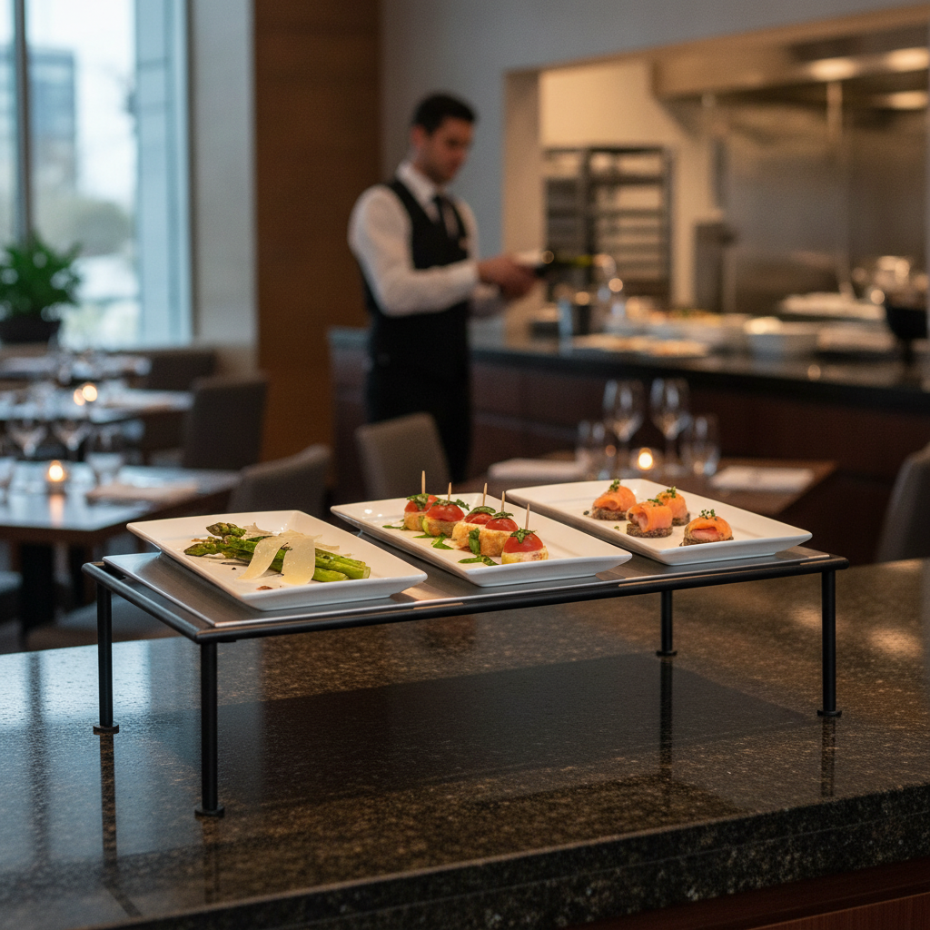 Stainless Steel Rectangular Riser 610x280mm for Foodservice Presentation