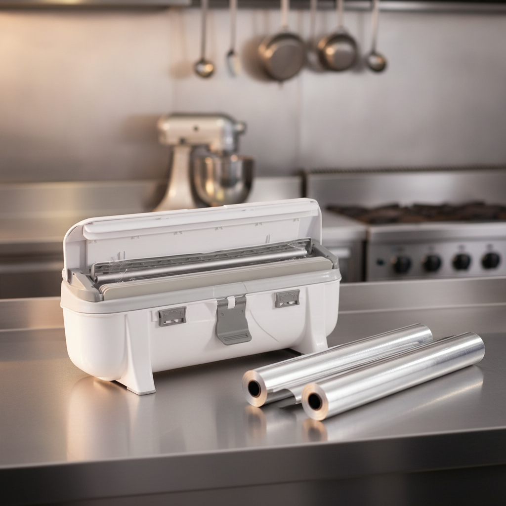 Aluminium Foil Dispenser with 3 Refills for Professional Kitchens