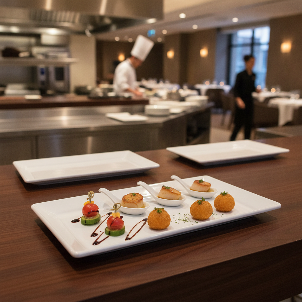 White Melamine Gastronorm Tray GN 1/4 - GN 1/1 for Elegant Food Displays