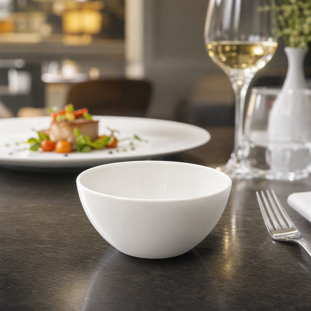 Monaco White Porcelain Bowls 100mm for Fine Dining - Pack of 12