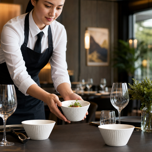 Bowls 130mm Porcelain for Elegant Table Settings (Pack of 12)