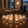 Satin Crystal Votive 76x92mm for Event Venues (Pack of 12)