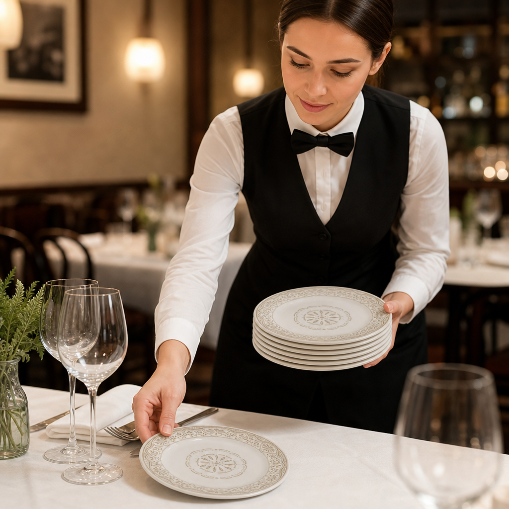Plates 165mm Vitrified Ceramic for Hospitality Use (Pack of 12)