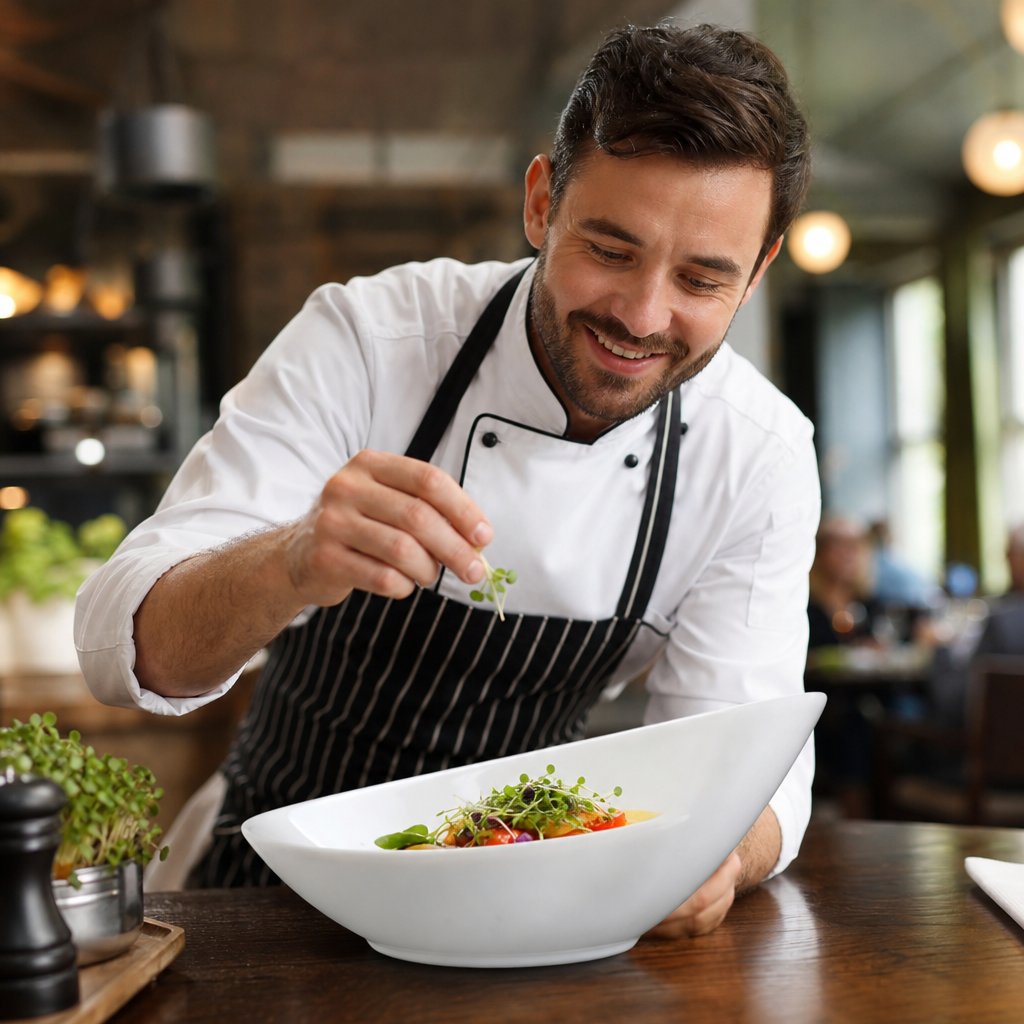 Slanted Bowls 796ml Porcelain for Restaurants & Cafés (Pack of 6)