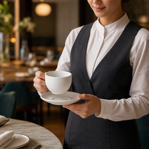 Alumina Low Cups 170ml Vitrified Ceramic for Fine Dining (Pack of 36)