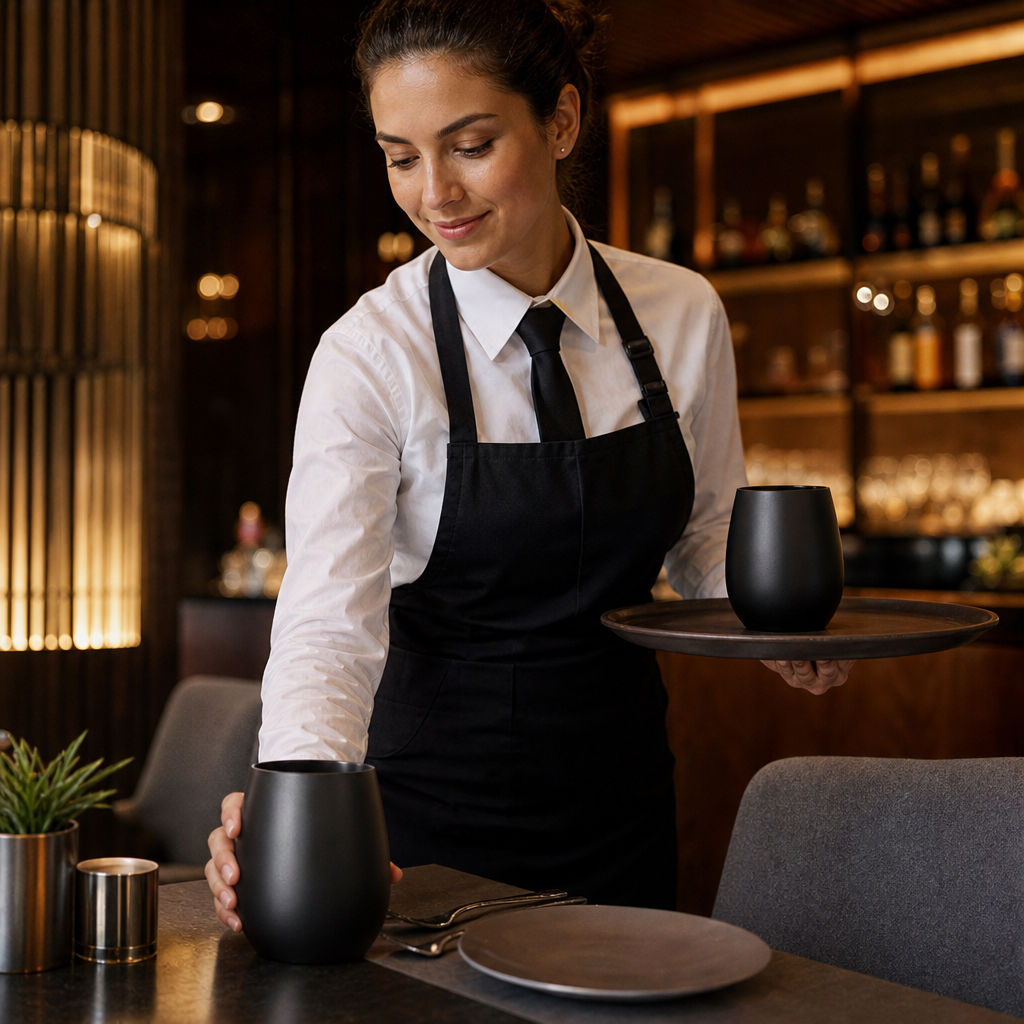 Crystal Glass Matte Black Tumblers 360ml for Bars & Restaurants (Pack of 24)