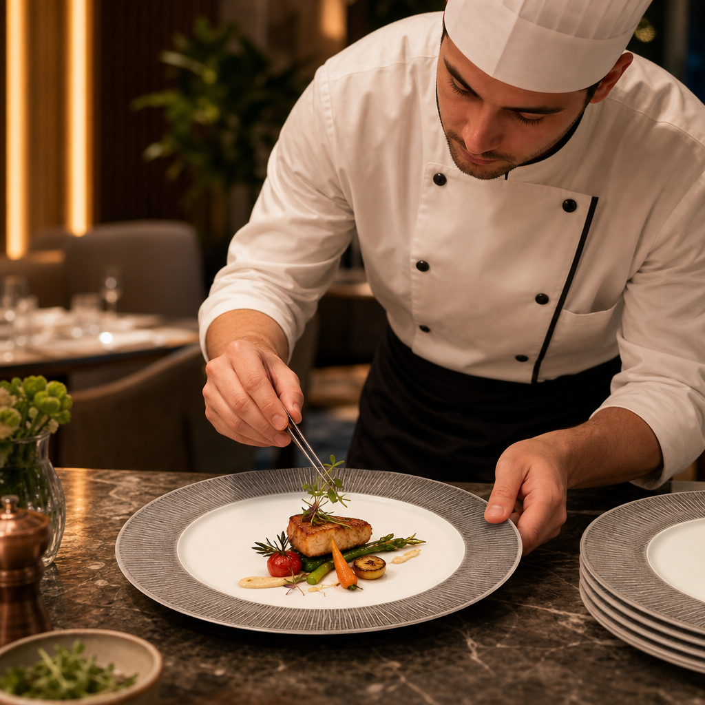 Presentation Plates 305mm Porcelain for Dining (Pack of 12)