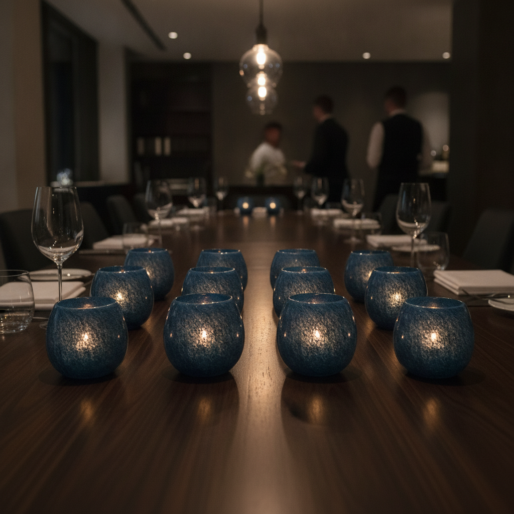 Glass Marine Votives 102mm for Enhancing Dining Experience (Pack of 12)