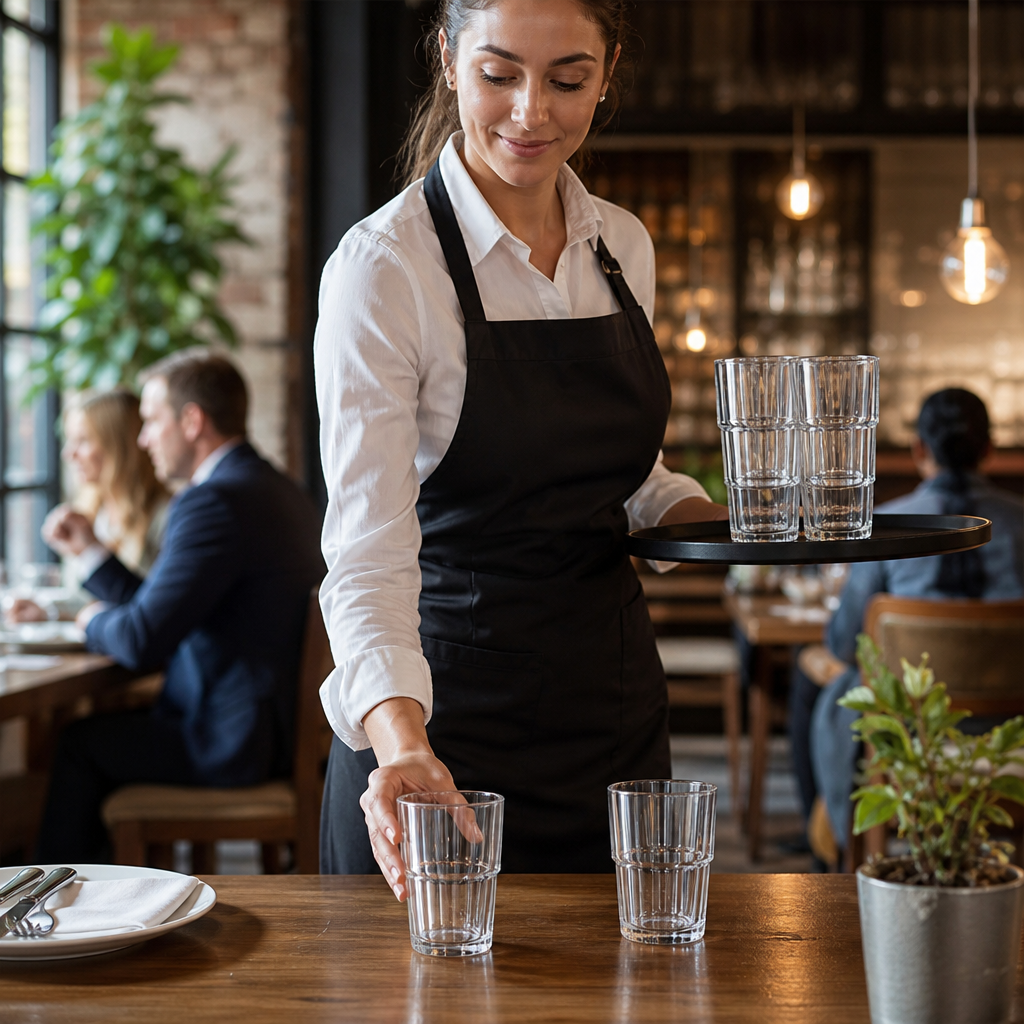 Extra-Resistant Tempered Glass Stacking Tumblers 270ml for Bars & Pubs (Pack of 24)