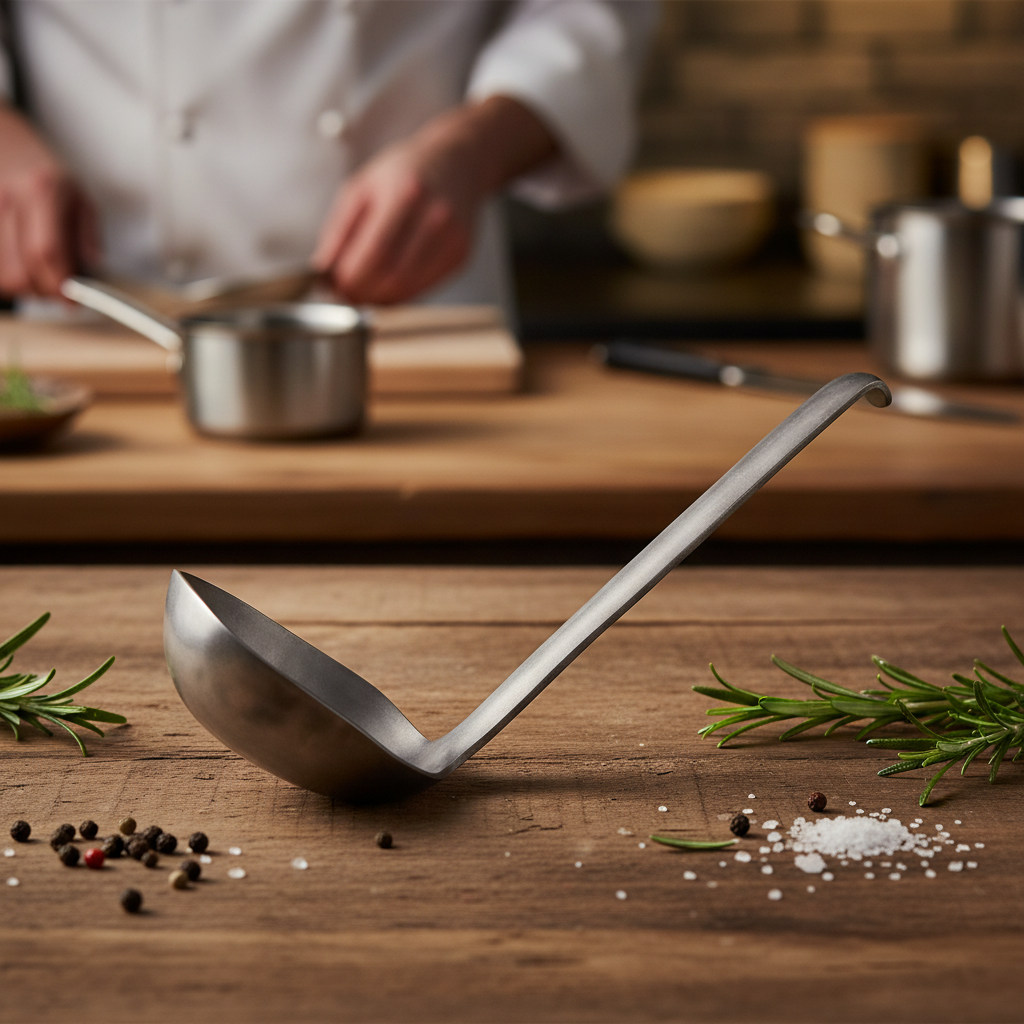 Stainless Steel Vintage Look Serving Spoon 230mm for Catering